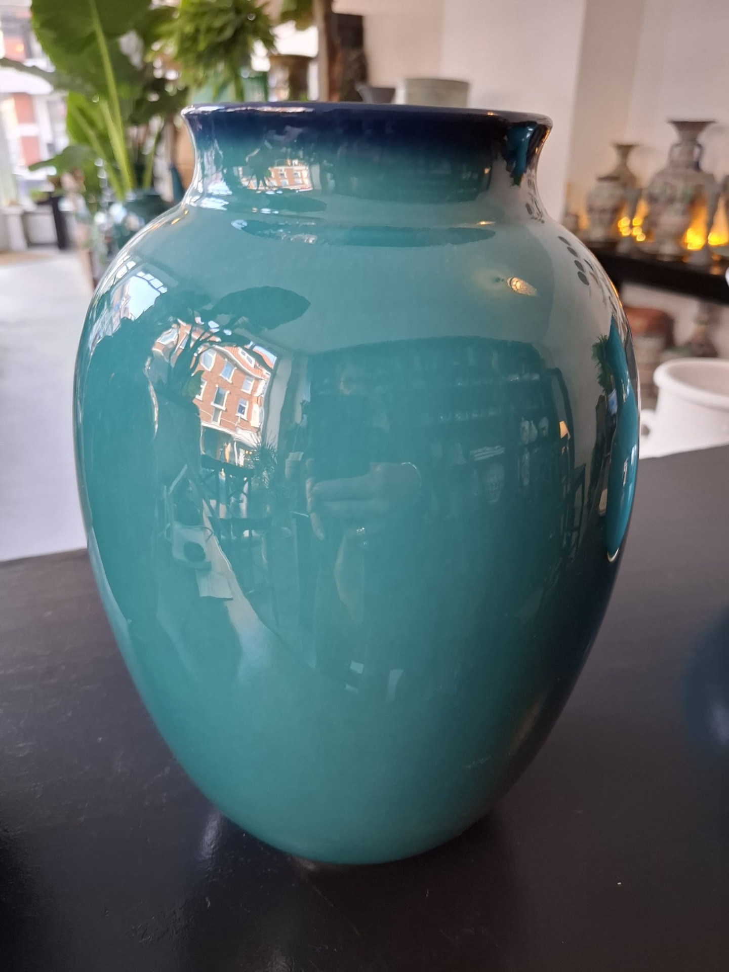 klein geglazuurd turquoise
